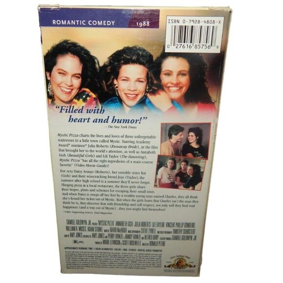MYSTIC PIZZA Julia Roberts Annabeth Gish 1988 vintage VHS in original case - Picture 3 of 5
